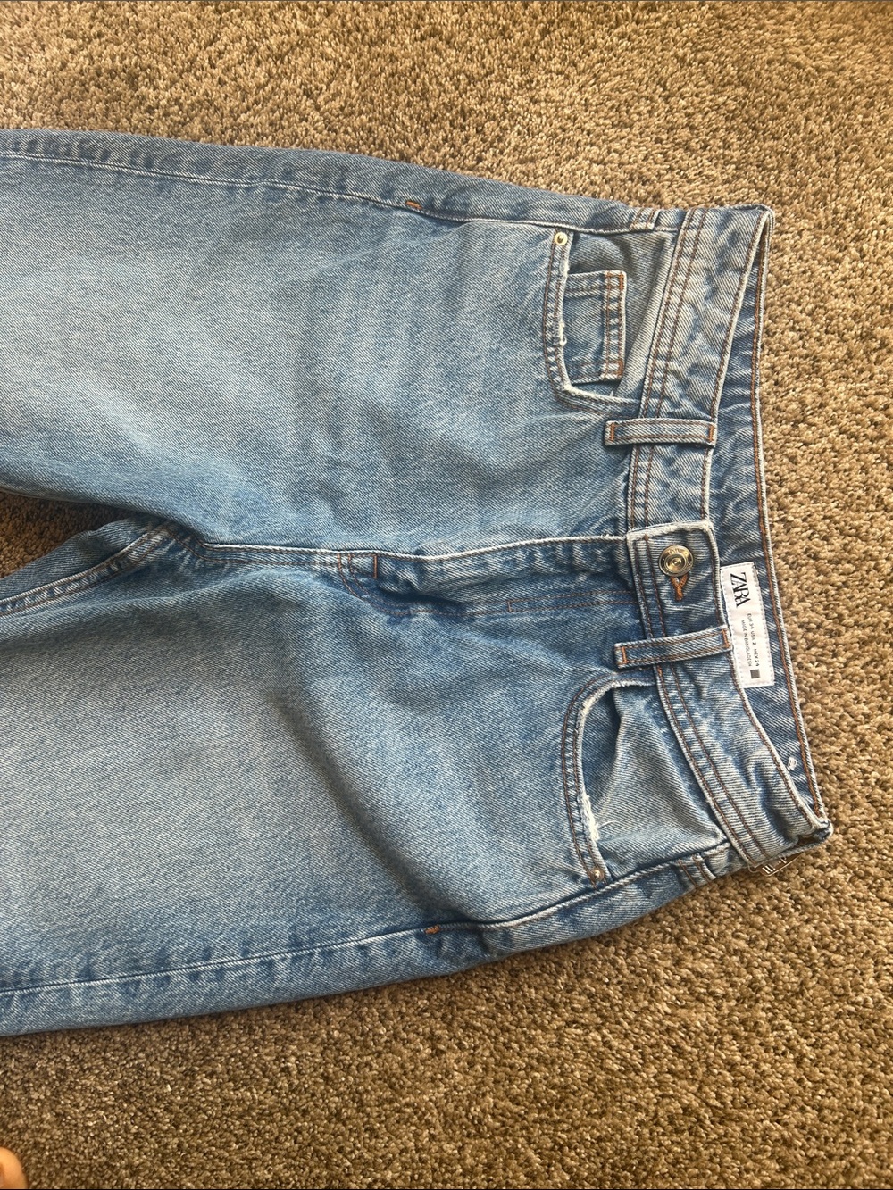 ZARA Light Blue Vintage-Inspired Straight Jeans